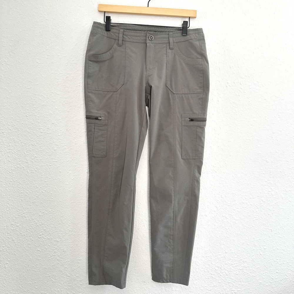 Kuhl Horizn Skinny Pants Women 8 Short Gray Hiking Outdoor Cargo Utility